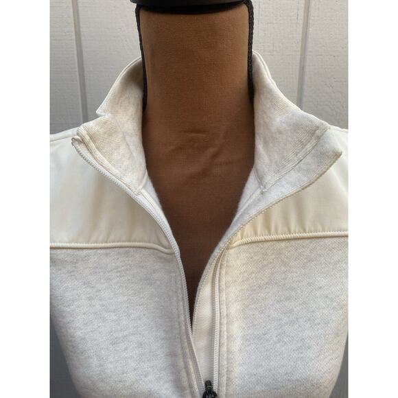 T By Talbots Vest Full Zip Mock Neck Fleece Lined Women's Size XS Ivory Cream - Picture 4 of 16